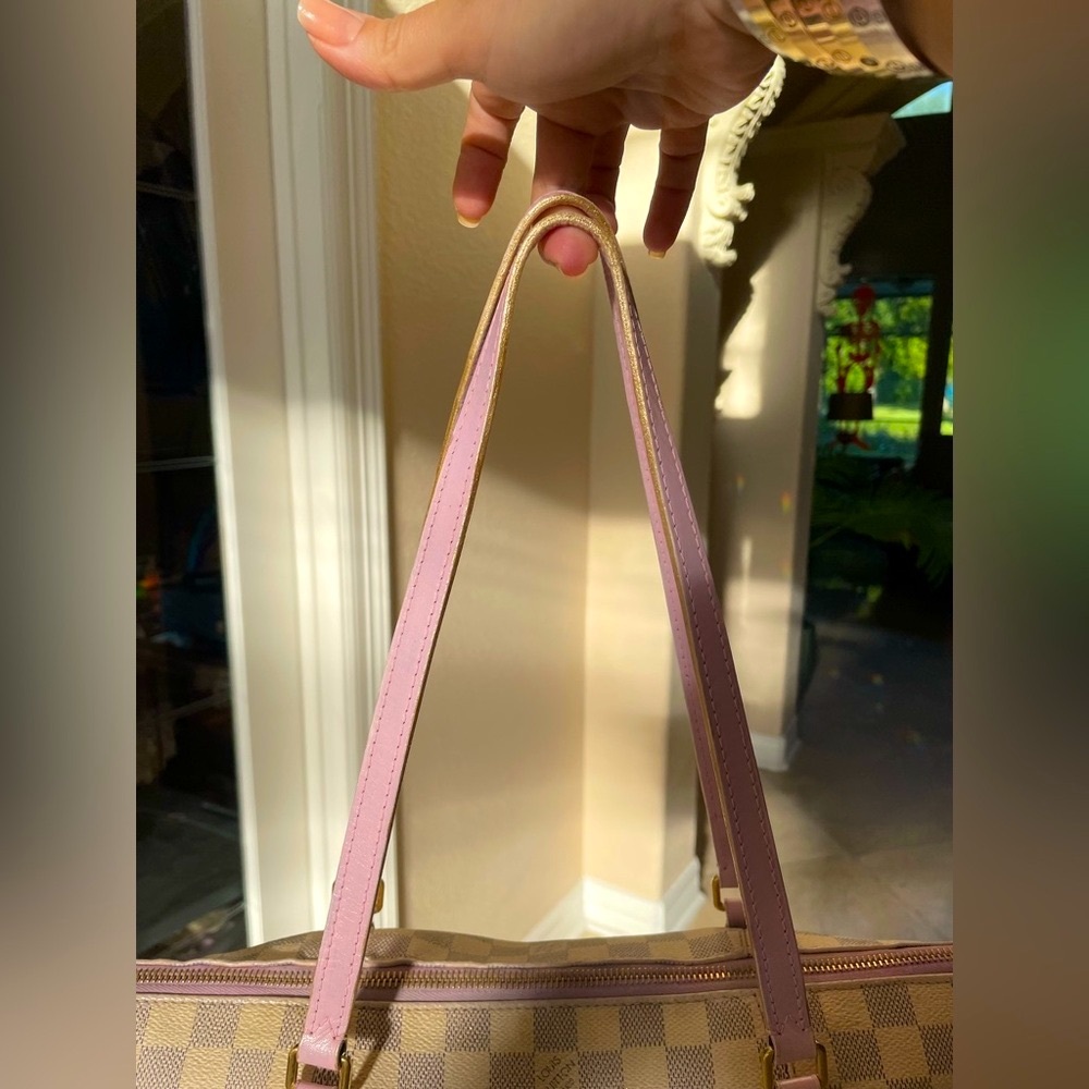 ❤️TRADED❤️Louis Vuitton custom Totally MM custom paint patch repair. Azur pink - Picture 11 of 16